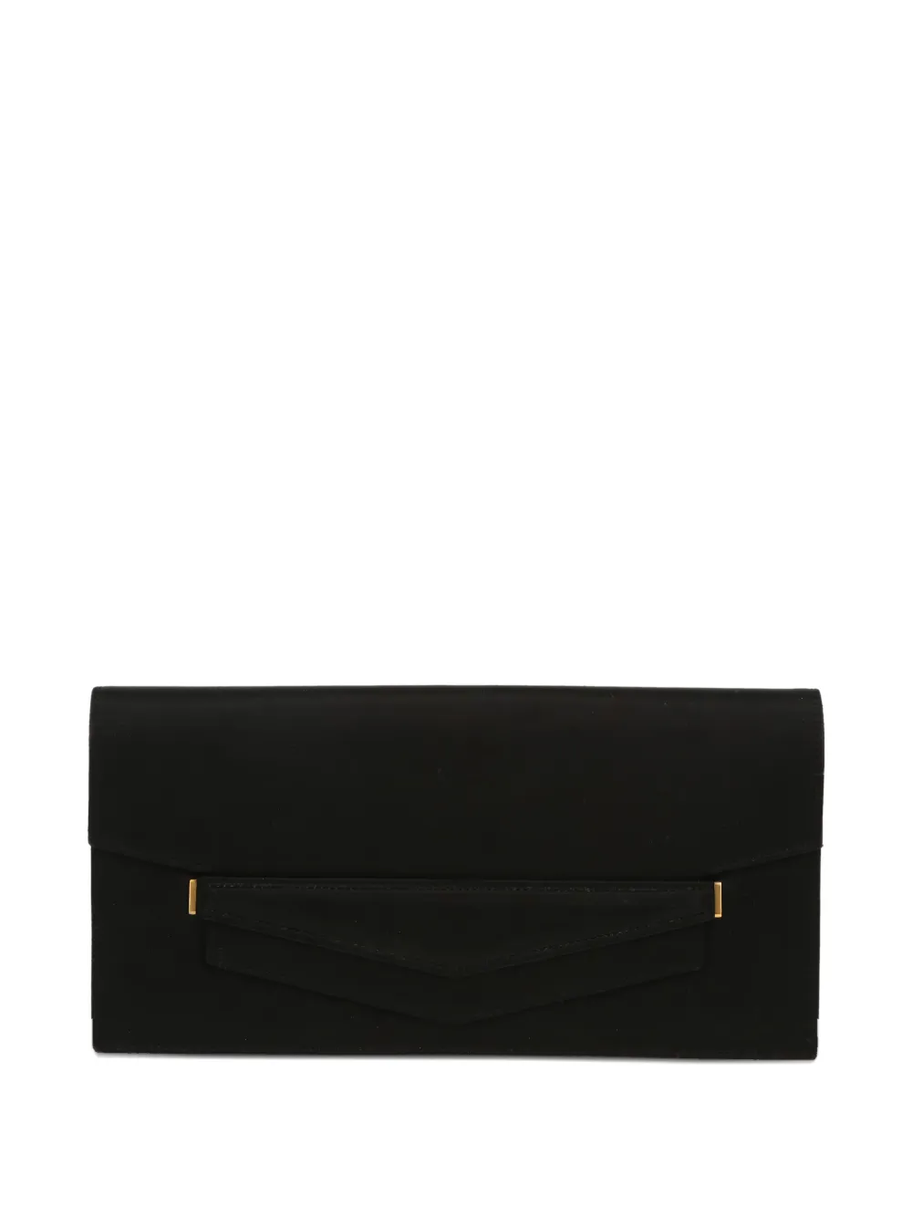 Hermès Pre-Owned 1981 Faco satin flap clutch bag - Nero