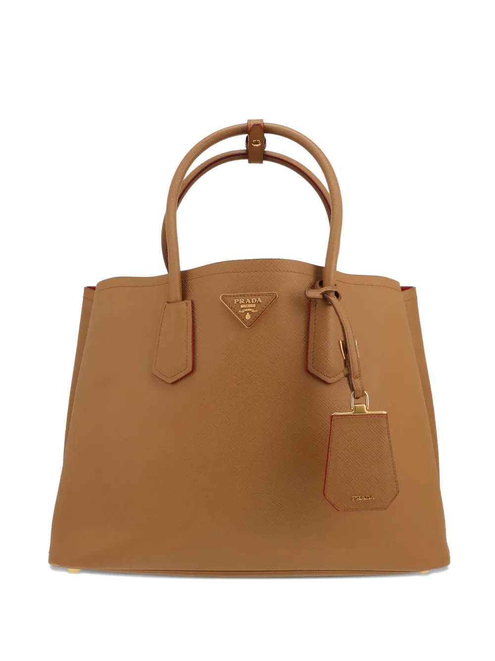 Prada Pre-Owned 2020s Double leather tote bag - Marrone