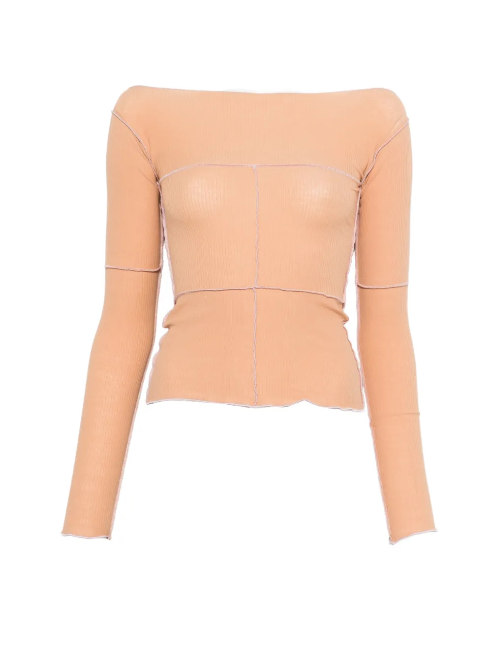 Baserange Cinder ribbed T-shirt - Toni neutri