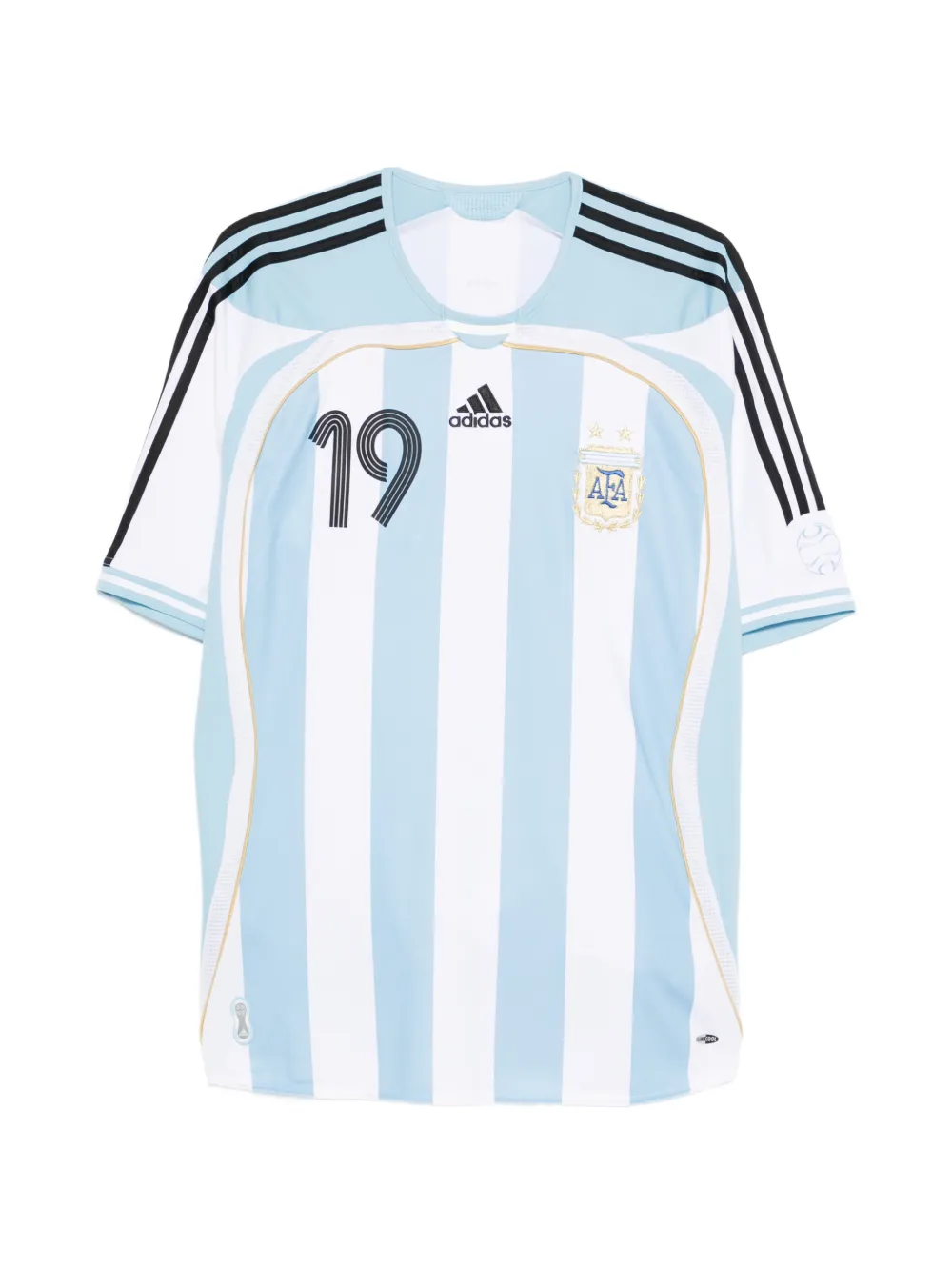 adidas striped-pattern T-shirt - Bianco