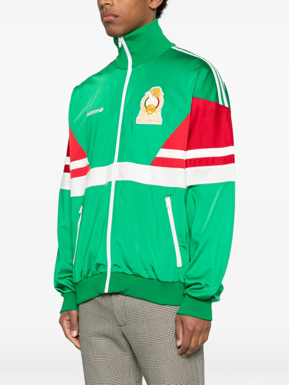  Adidas Embroidery-logo Zip Sweatshirt - Green 