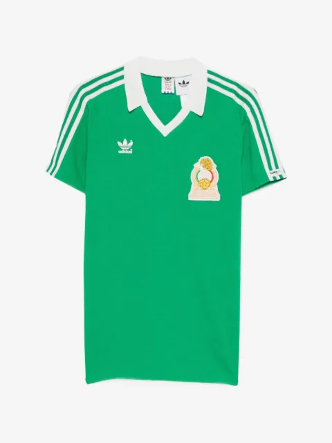 adidas playera con rayas estampadas y cuello en V