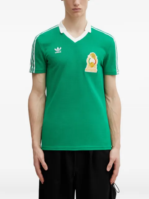 adidas Camiseta gola V com listras