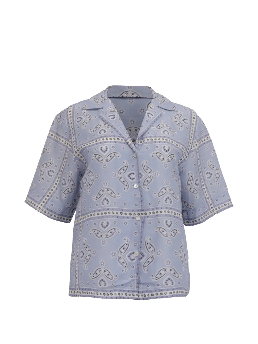 SANDRO livia paisley-print button-down shirt - Blu