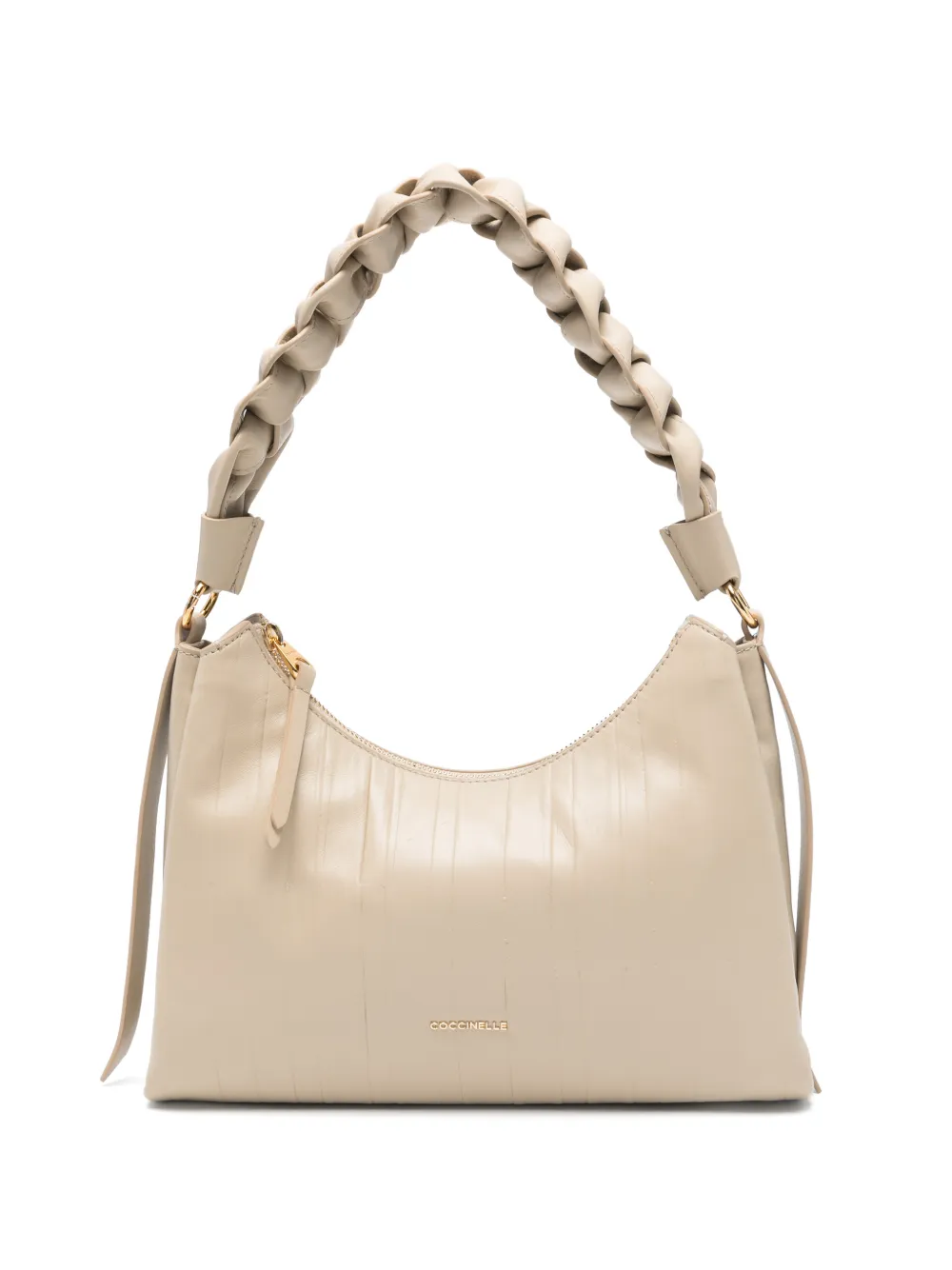 Coccinelle Borsa a spalla con manico intrecciato - Toni neutri