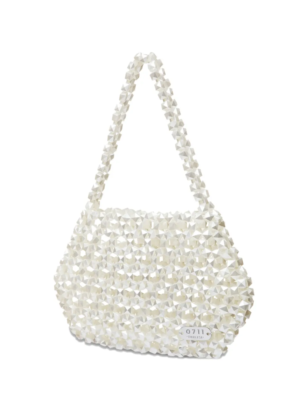 0711 Ella mini-clutch met kralen Beige