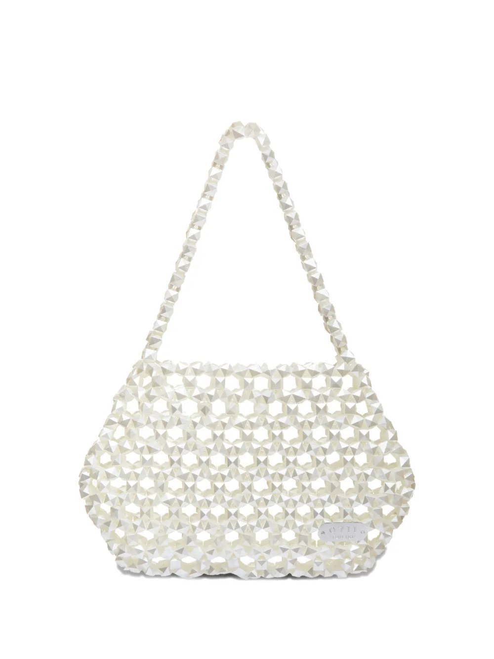 0711 mini Ella beaded clutch bag - Toni neutri