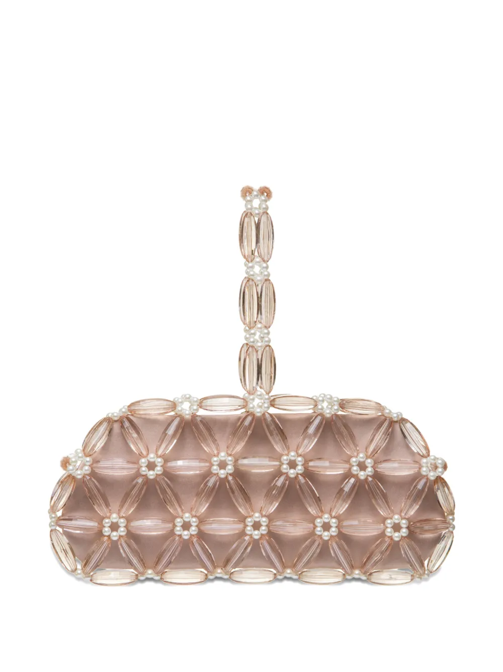  0711 Tebea Beaded Clutch Bag - Neutrals 