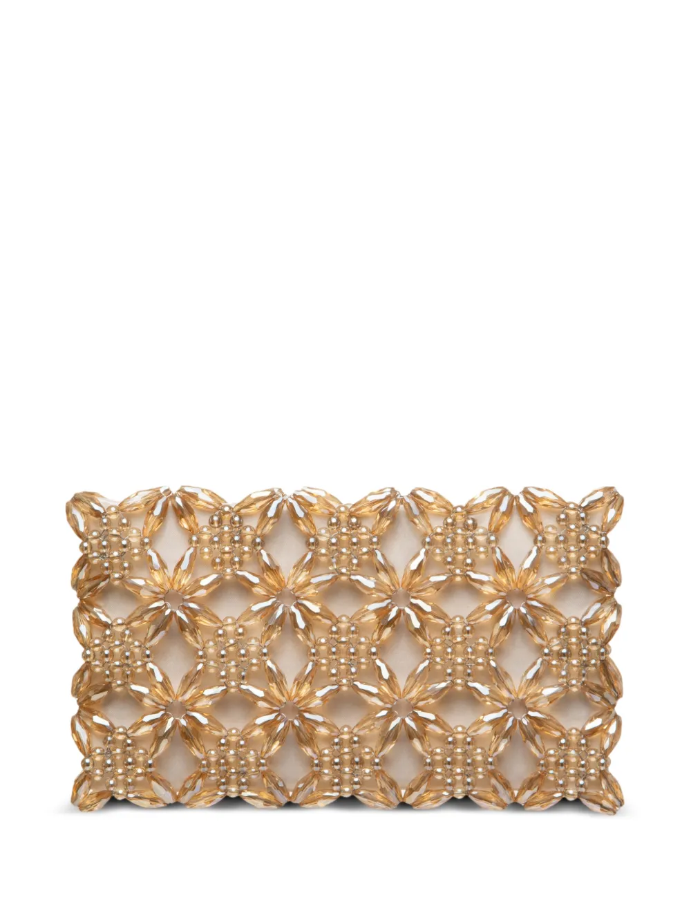 0711 Rhea beaded clutch bag - Gold