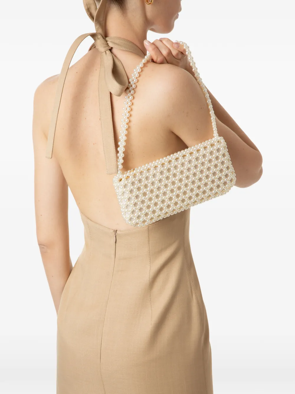  0711 May Beaded Shoulder Bag - Neutrals 