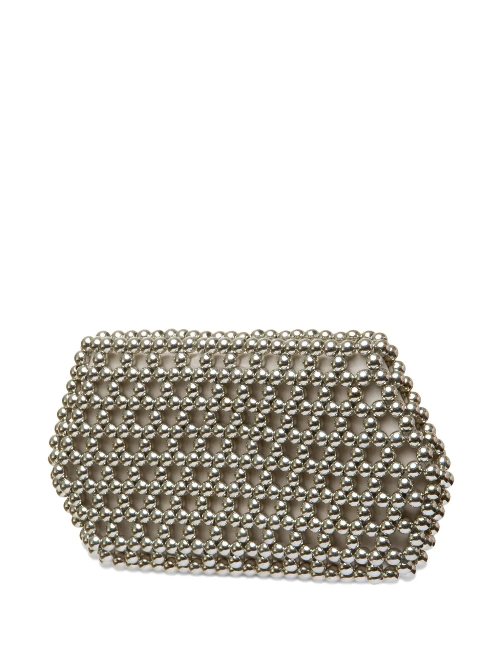 0711 Lizzie clutch met kralen Zilver