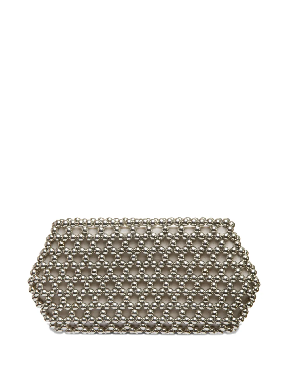 0711 Lizzie clutch met kralen Zilver