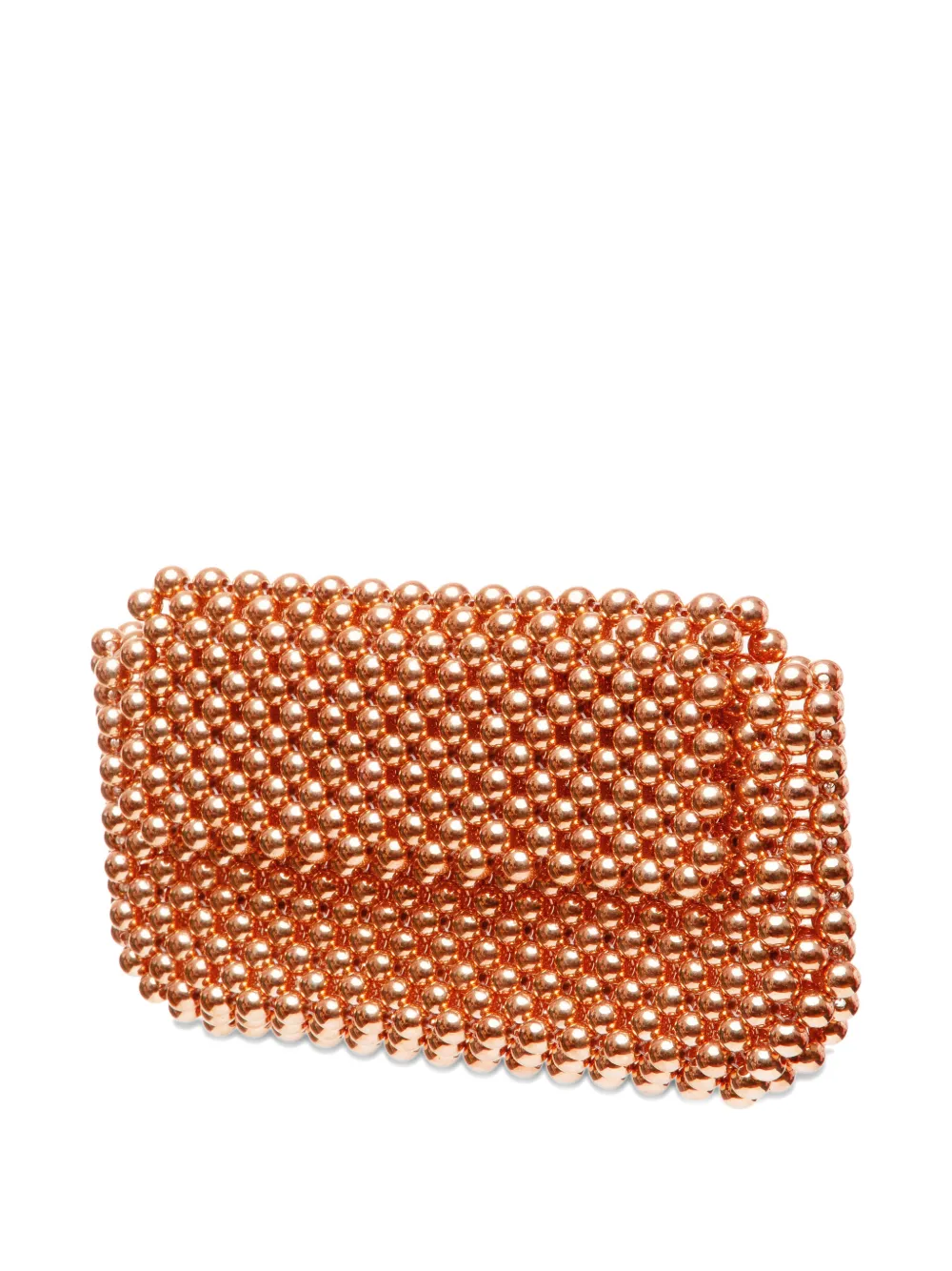 0711 Clover clutch met kralen Oranje