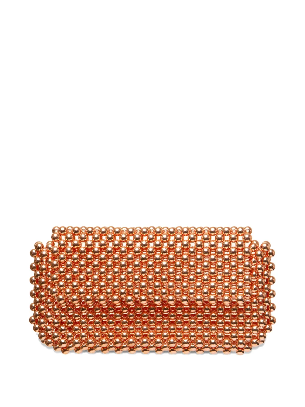 0711 Clover clutch met kralen Oranje