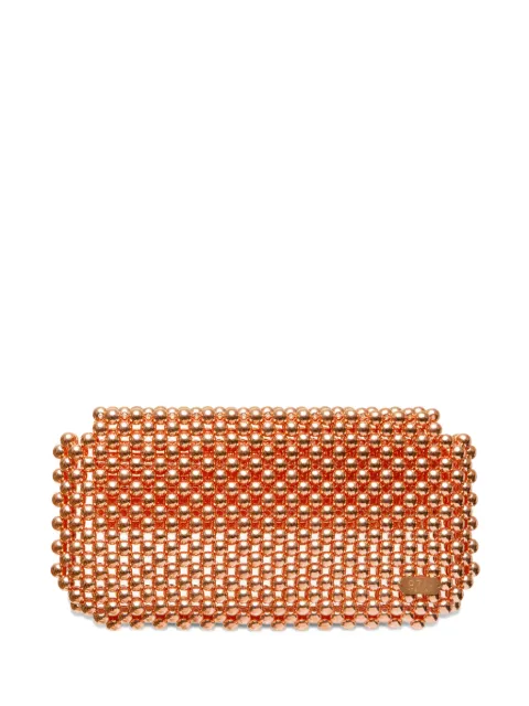 0711 Clover beaded clutch bag