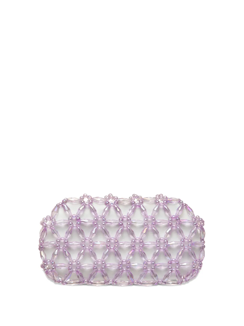 0711 Tebea beaded clutch bag - Viola