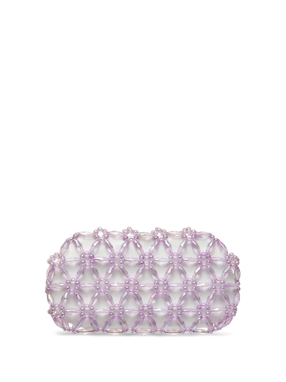 0711 Tebea beaded clutch bag - Viola