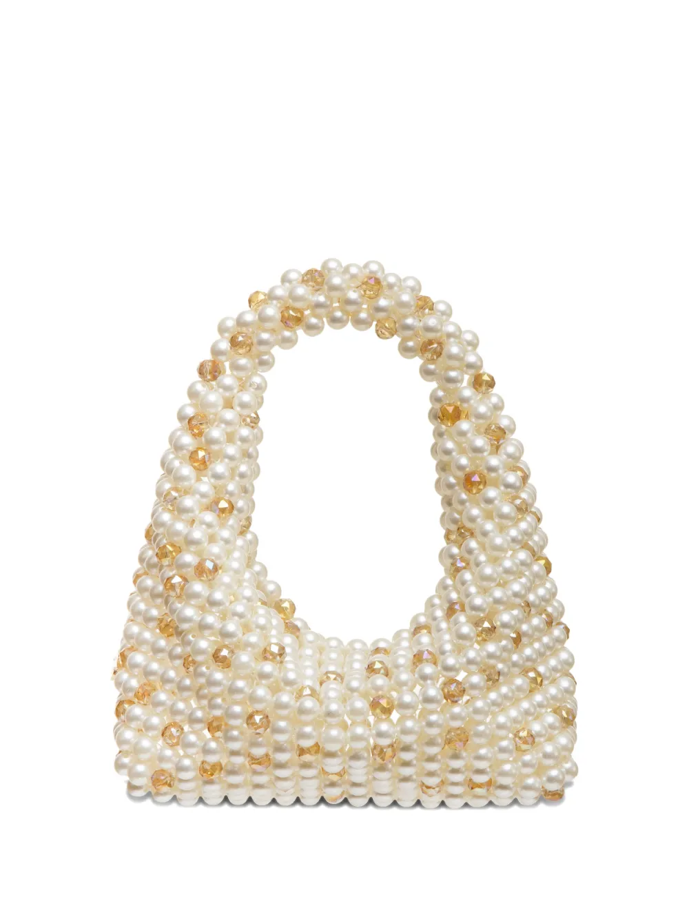 0711 medium Jodie beaded clutch bag - Toni neutri