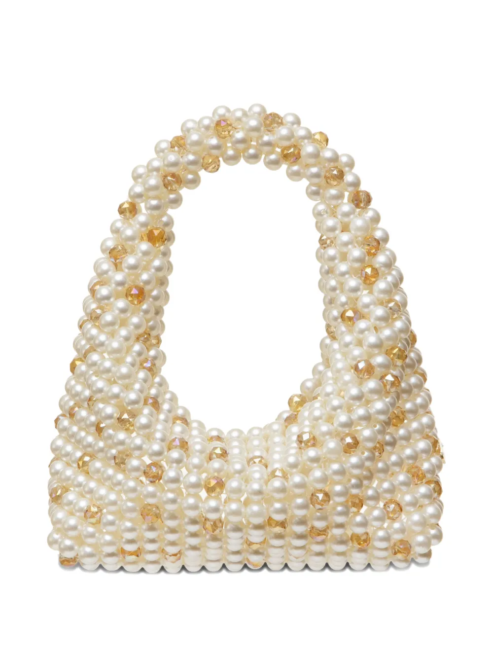  0711 Medium Jodie Beaded Clutch Bag - Neutrals 