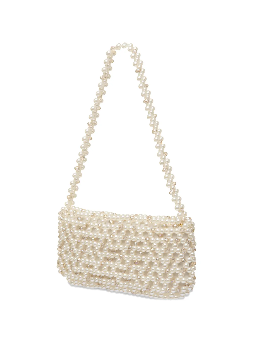  0711 May Beaded Shoulder Bag - Neutrals 