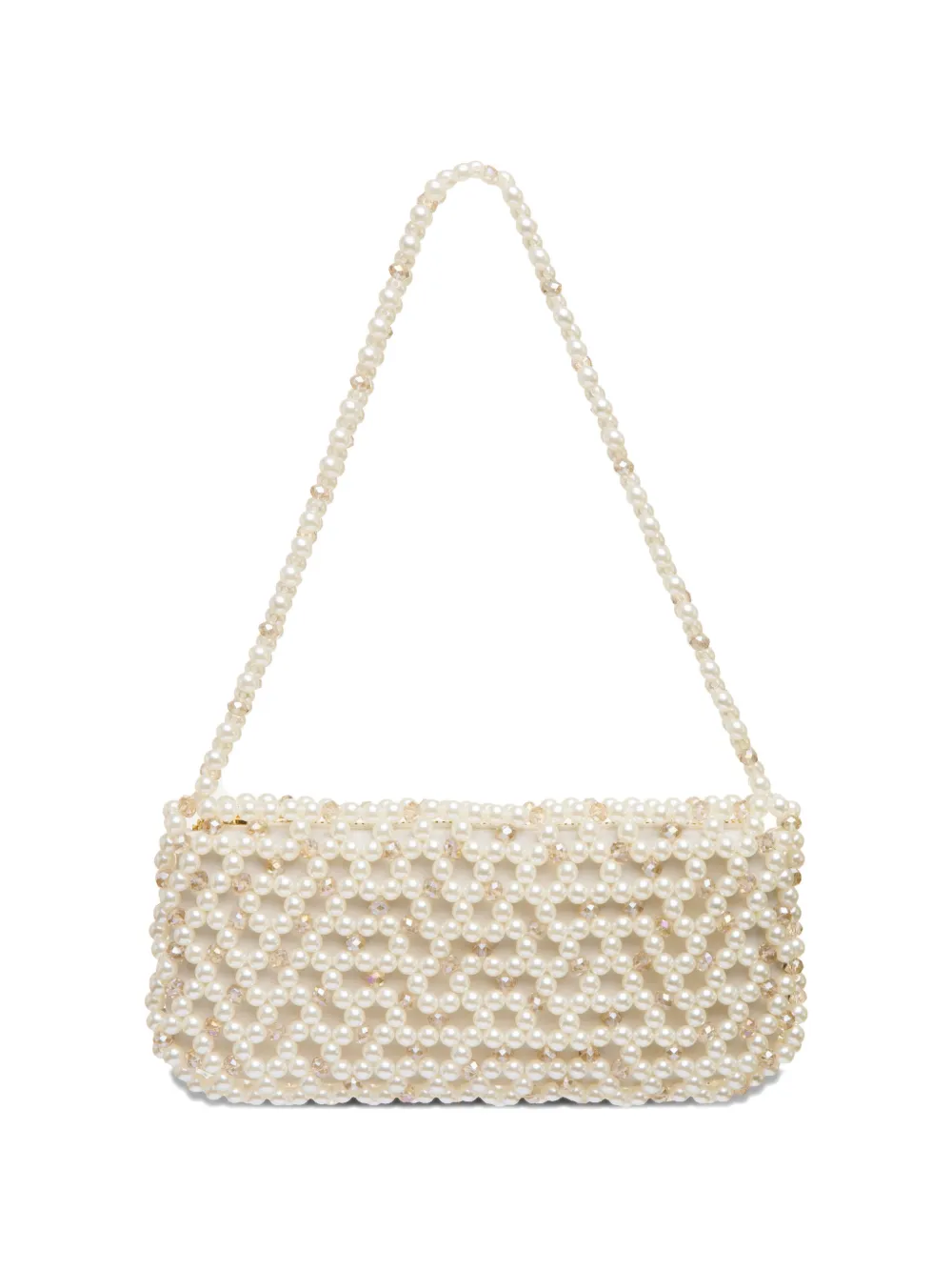  0711 May Beaded Shoulder Bag - Neutrals 