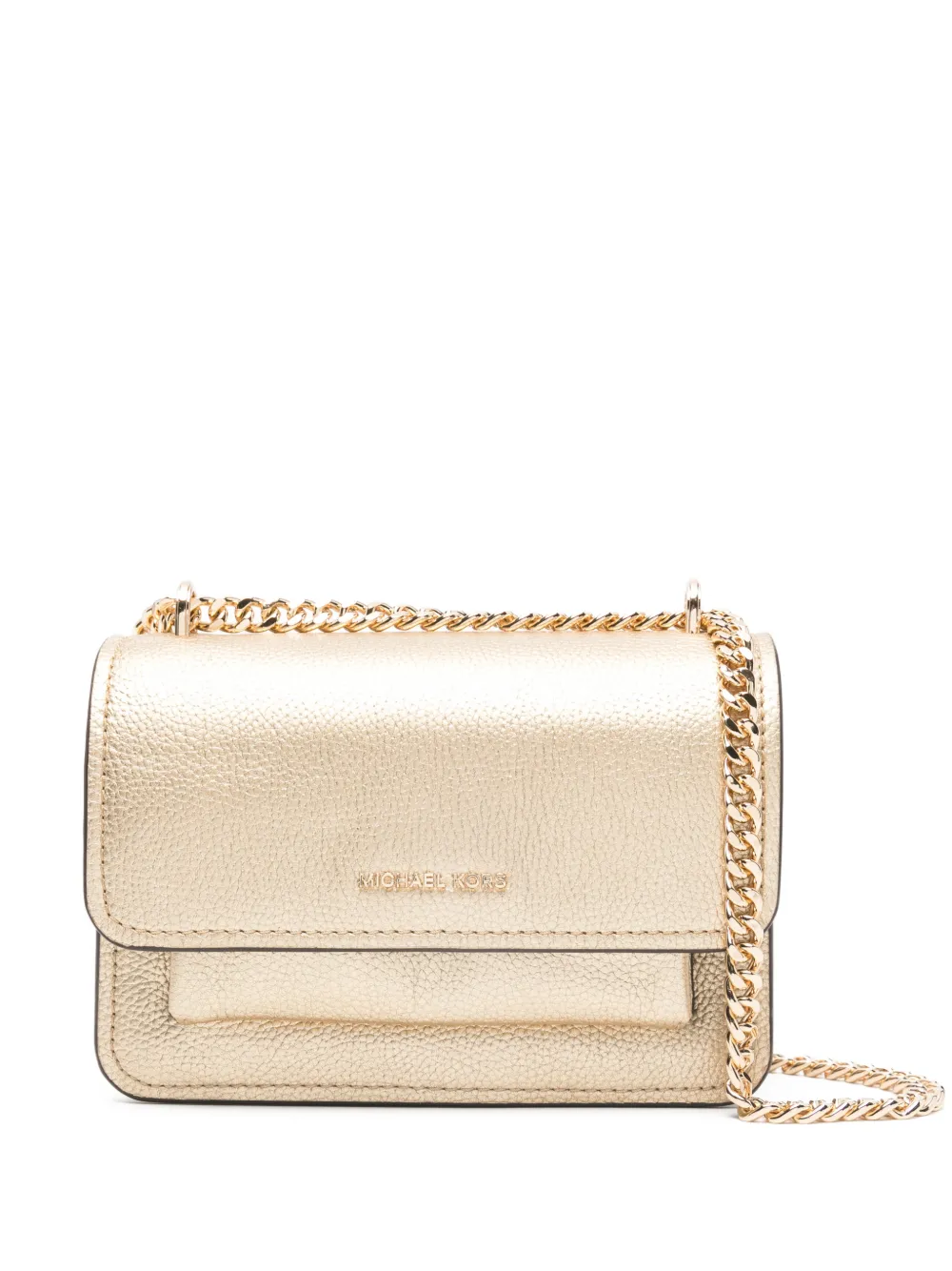 Michael Michael Kors Claire chain-strap leather shoulder bag - Gold