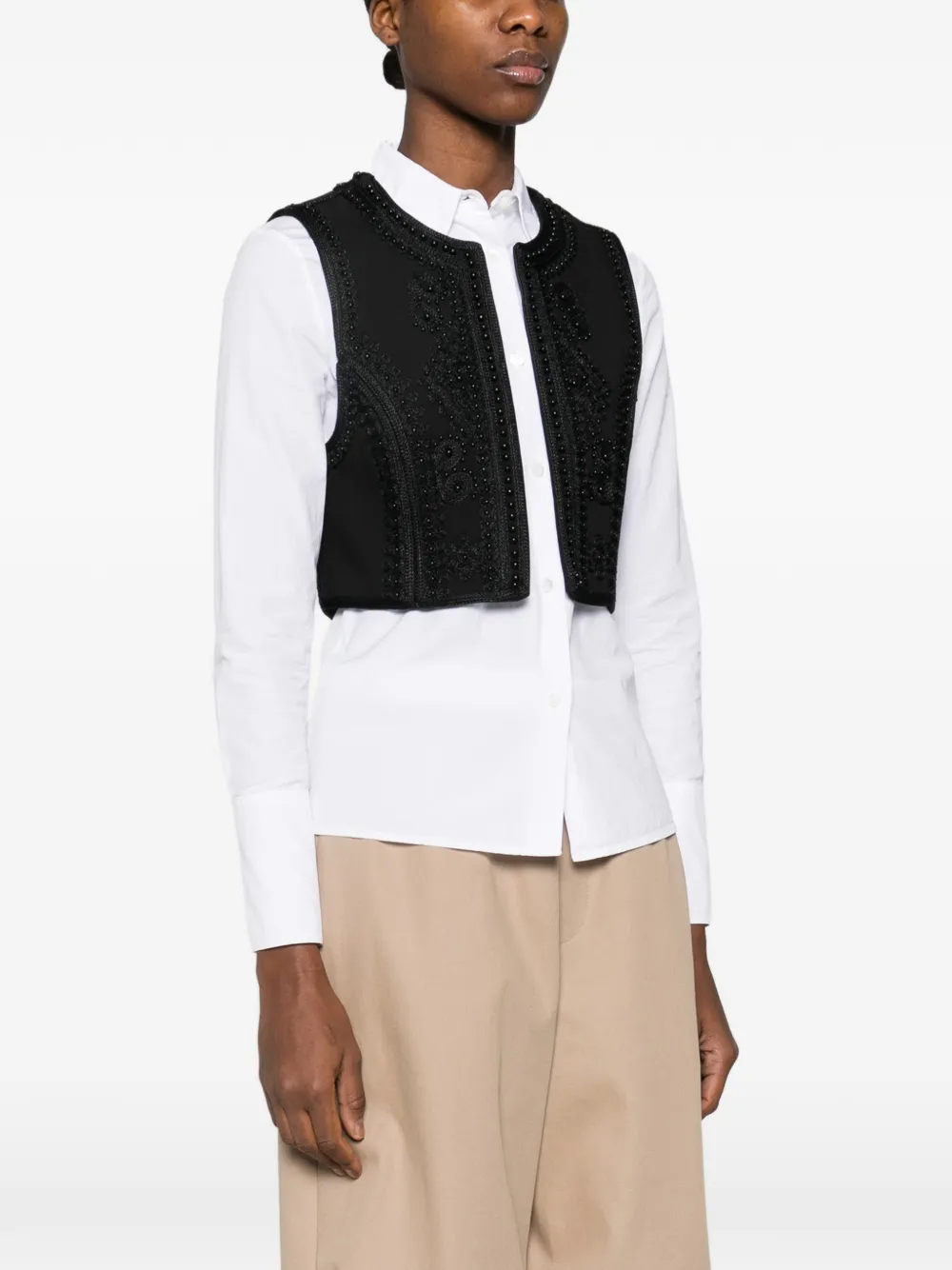  Ba&sh Beaded Embellished Jacket - Black 