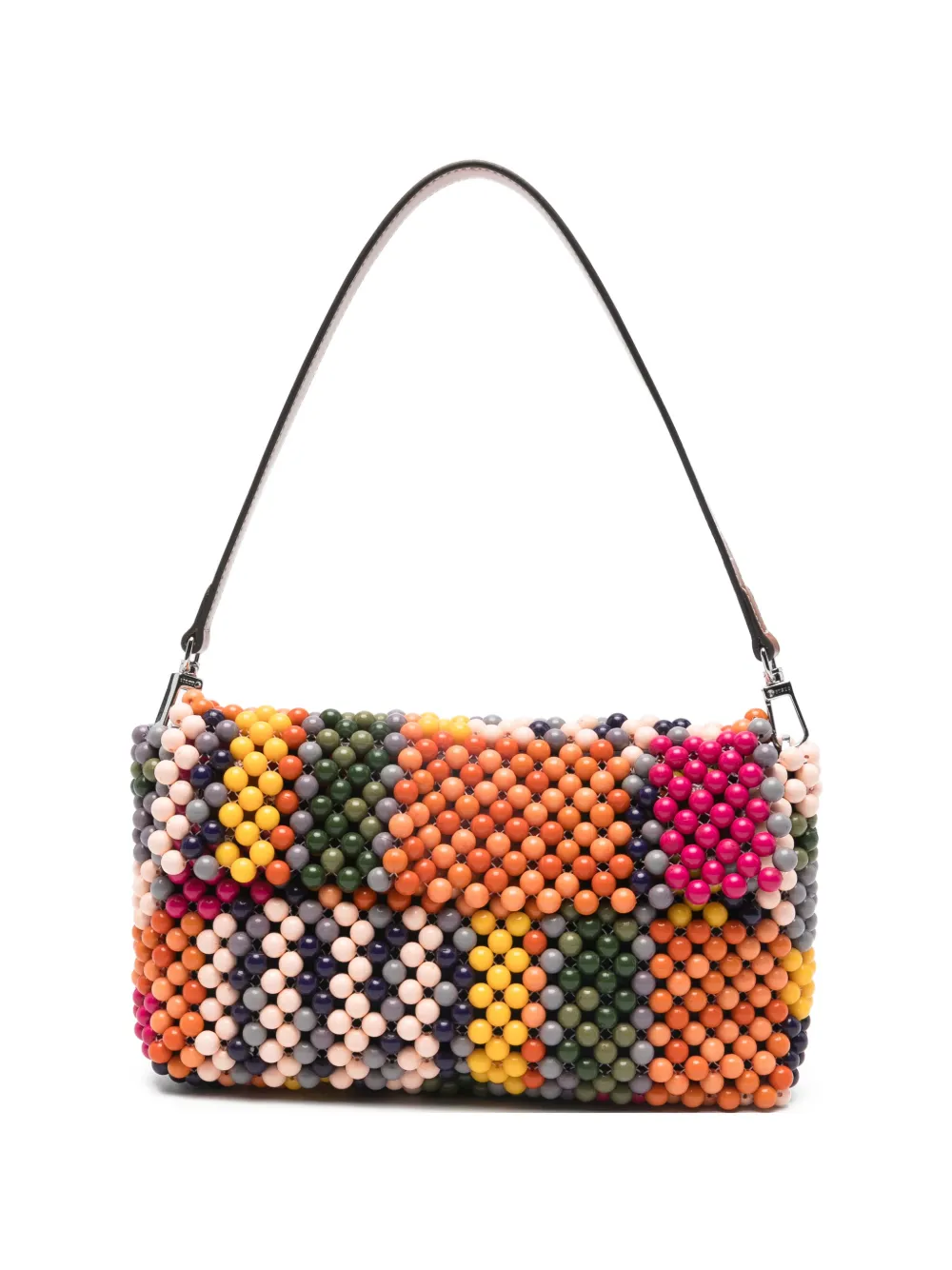 STAUD Timmy beaded shoulder bag - Arancione