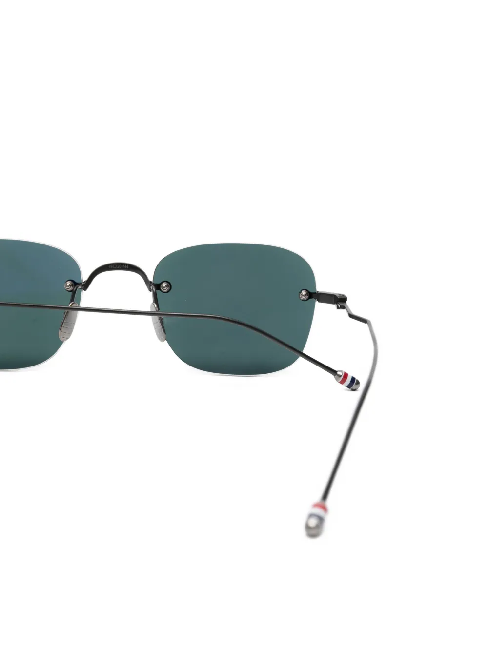 Thom Browne Eyewear Zonnebril met vierkant montuur Zwart