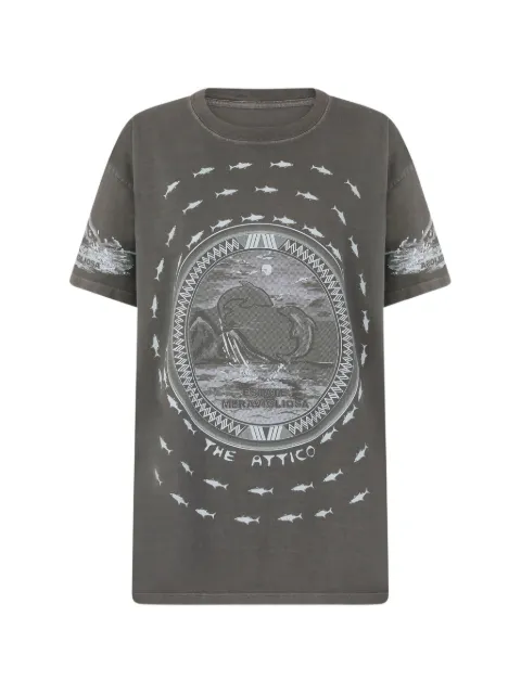 The Attico playera con estampado gráfico