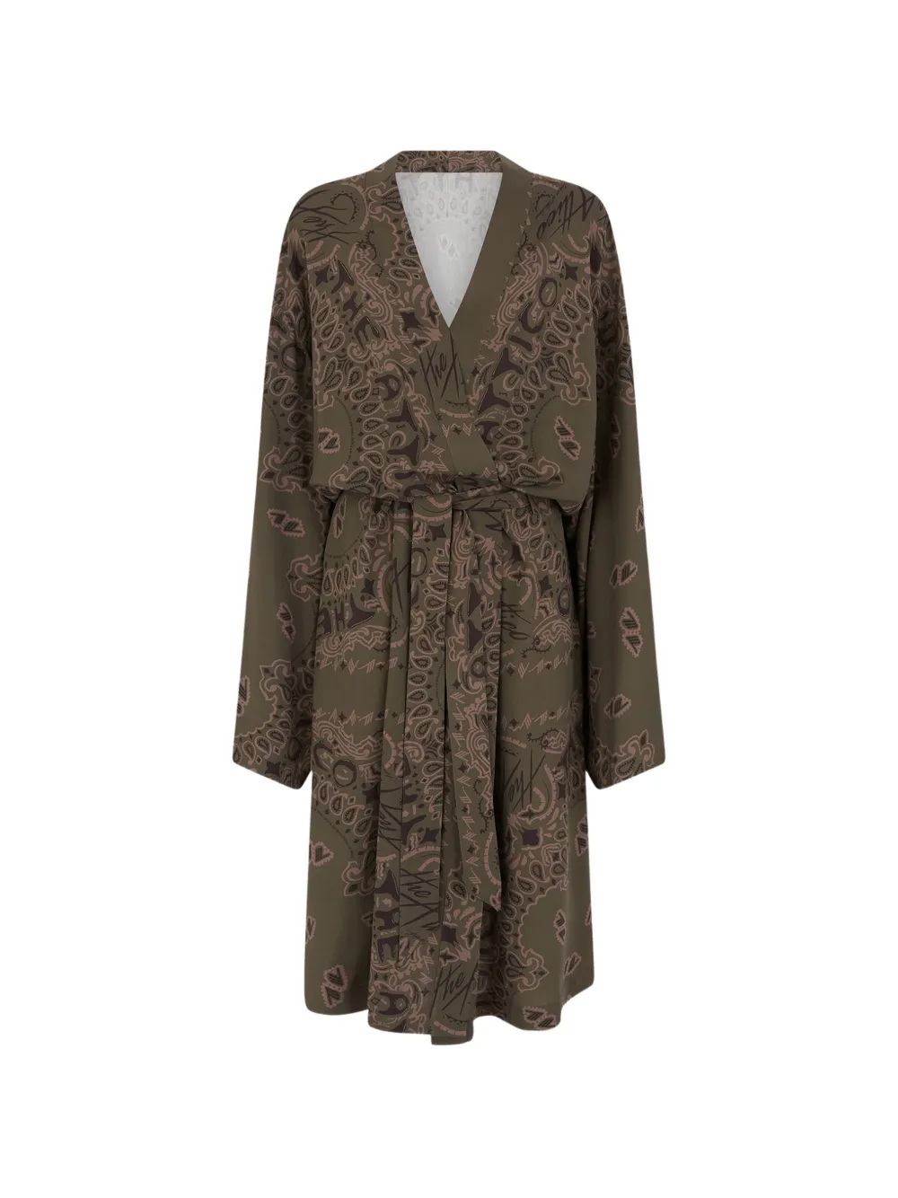 The Attico paisley-print kaftan dress - Grün