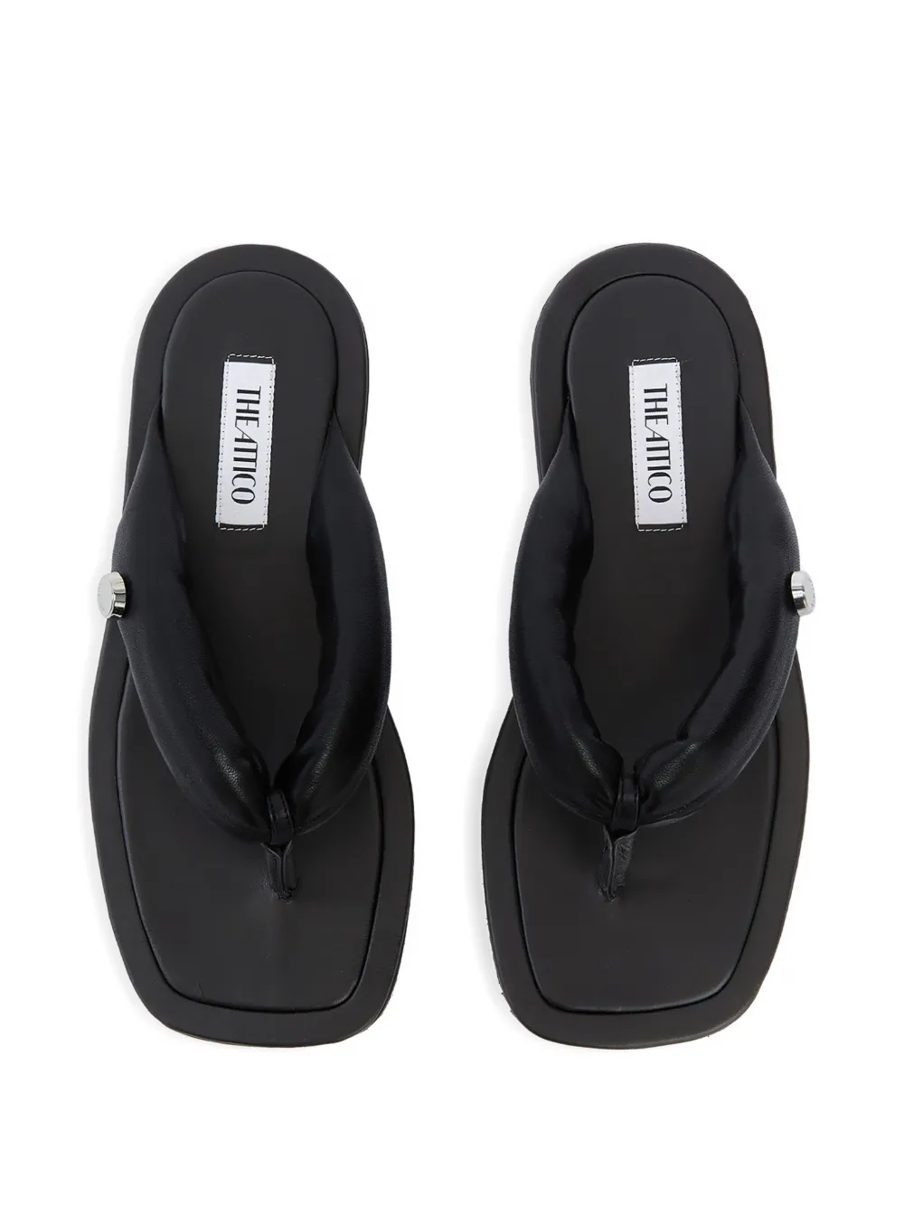 The Attico Indie gewatteerde sandalen Zwart