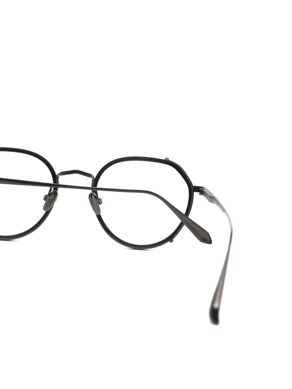 Linda Farrow Falcon bril met rond montuur Zwart