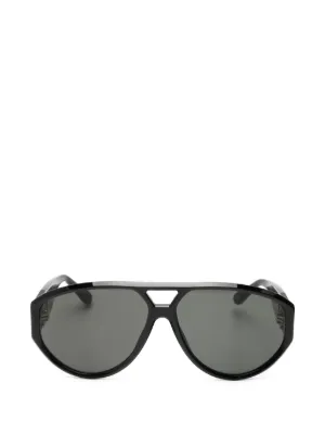 Linda Farrow Portia Geometric Sunglasses | Black | FARFETCH AO display picture 1