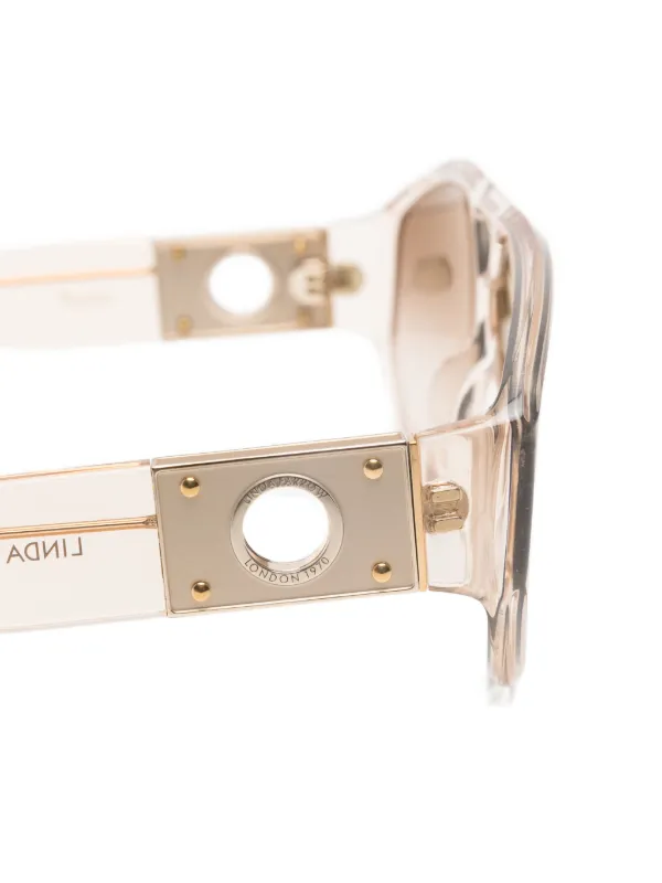Linda Farrow Portia Sunglasses Linda Farrow Portia pilot-frame Sunglasses | Neutrals  main image 3