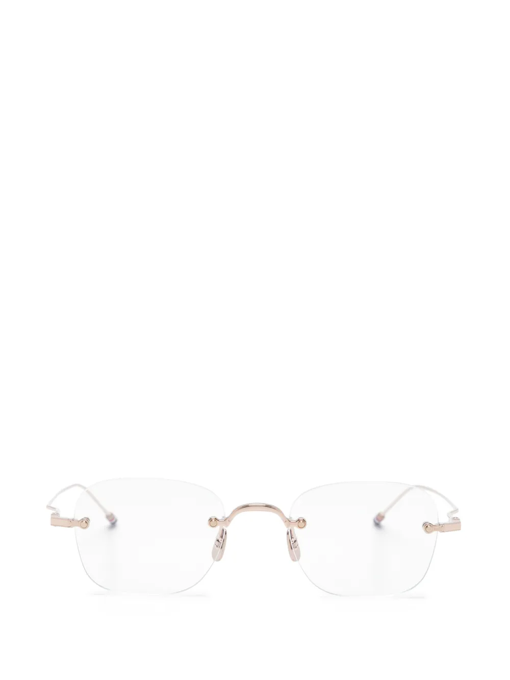 Thom Browne Eyewear tricolour-detail glasses - Rosa