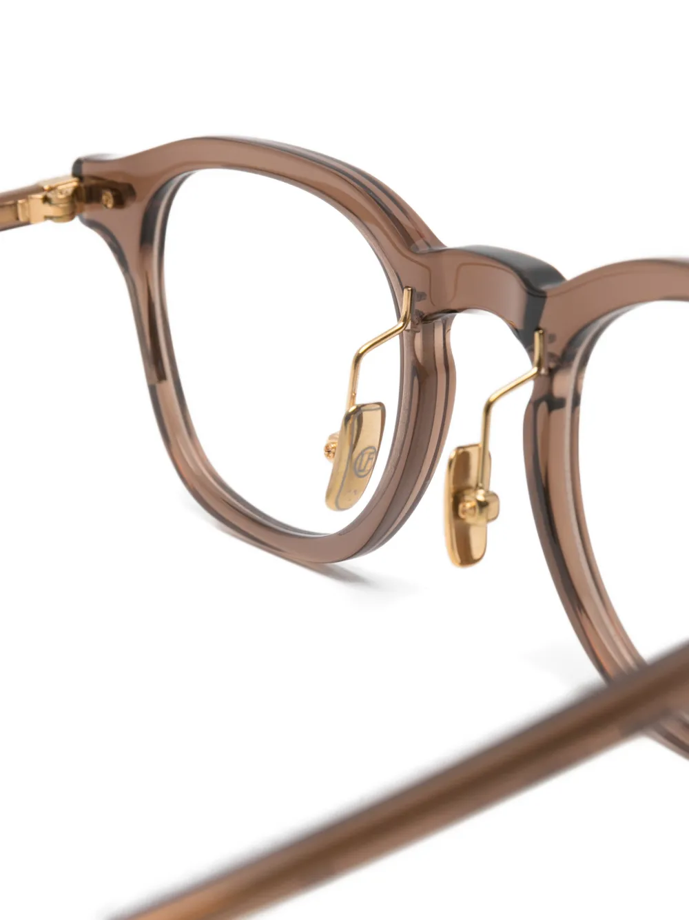 Linda Farrow Nouvel bril met rond montuur Bruin