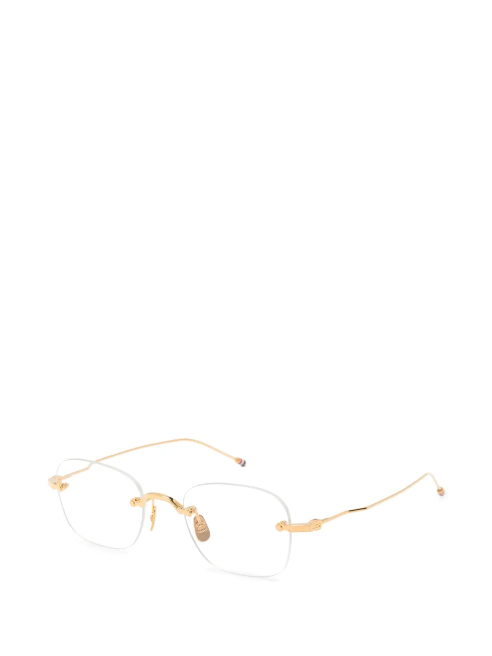  Thom Browne Eyewear Rimless Geometric-frame Glasses - Gold 