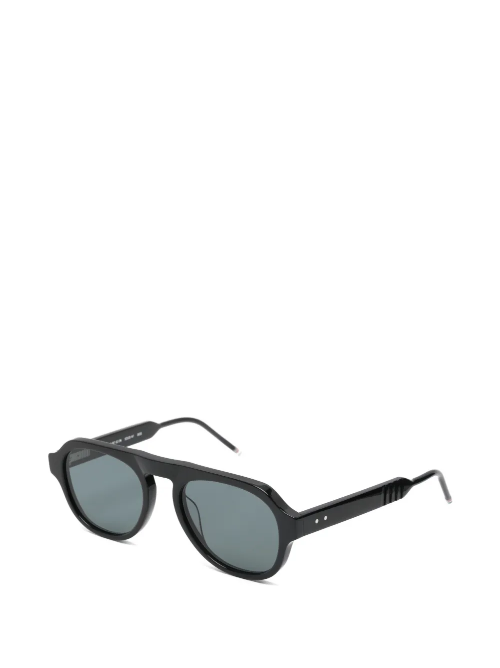 Thom Browne Eyewear Zonnebril met rond montuur Zwart