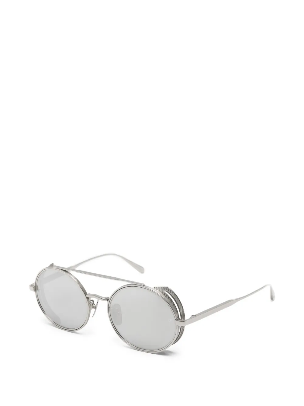 Linda Farrow Baret zonnebril met rond montuur Zilver