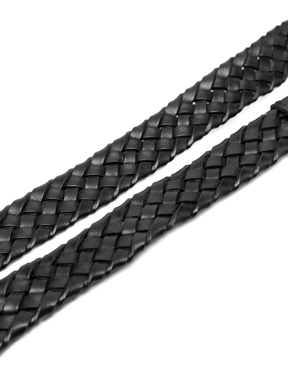  P.a.r.o.s.h. Braided Leather Belt - Black 