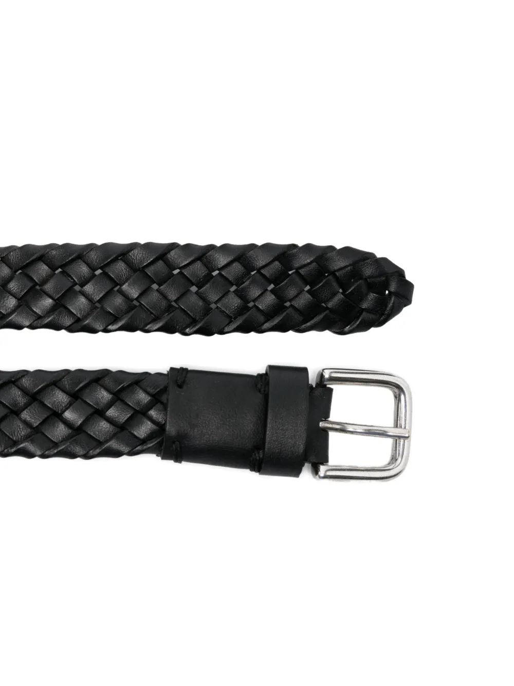  P.a.r.o.s.h. Braided Leather Belt - Black 