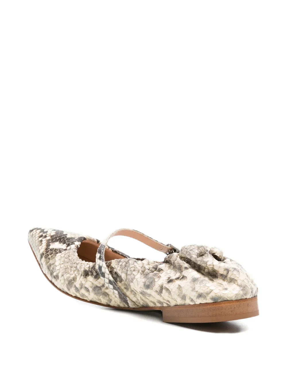  P.a.r.o.s.h. Pointed-toe Ballerina Shoes - Neutrals 