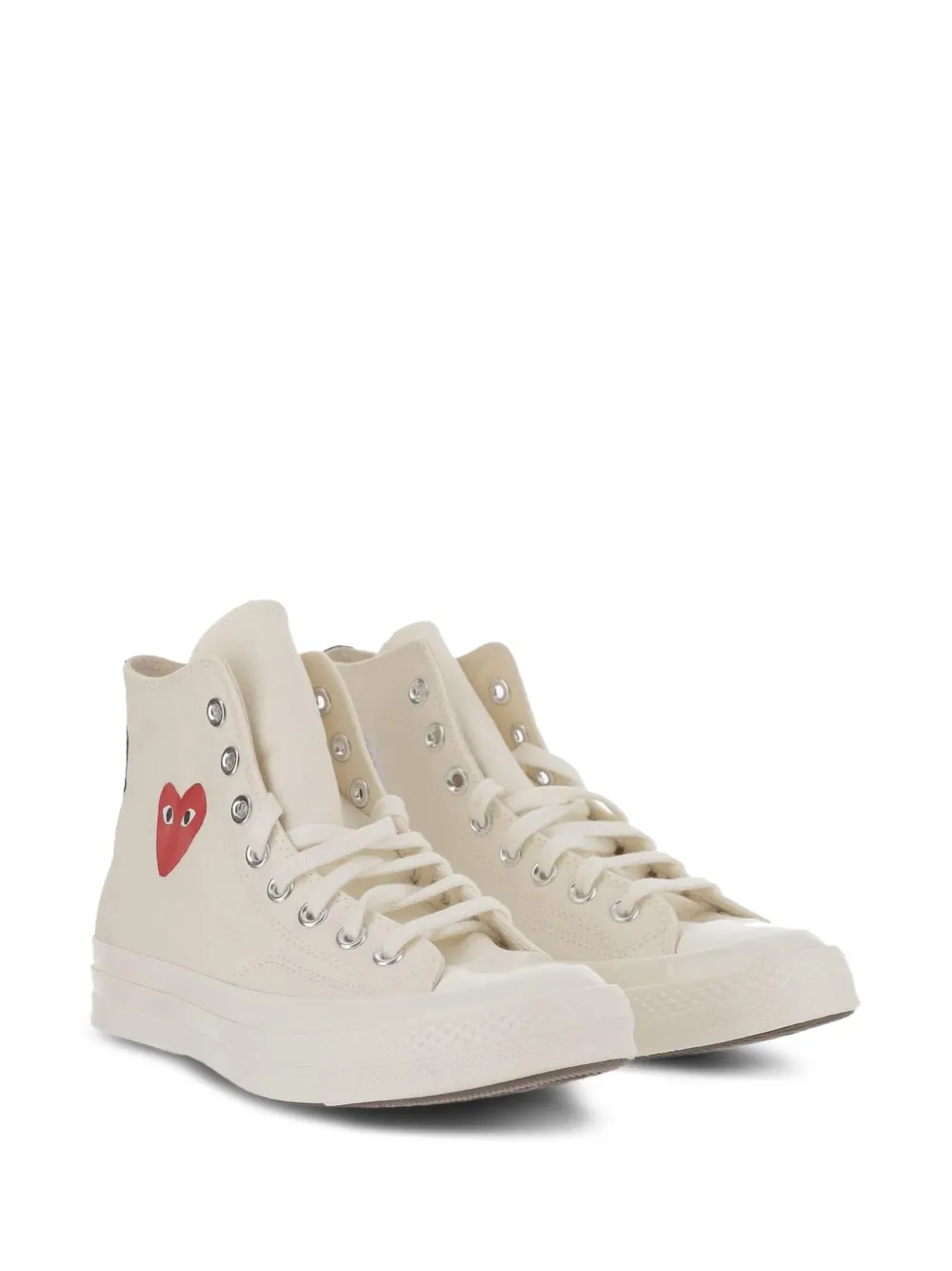 Comme Des Garçons Play x Converse Chuck 70 high-top sneakers met hartpatroon Beige