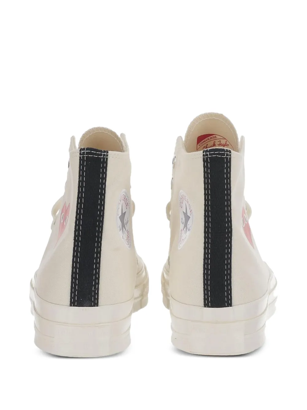 Comme Des Garçons Play x Converse Chuck 70 high-top sneakers met hartpatroon Beige