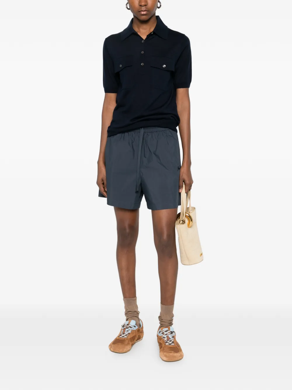 Pocket Knitted Polo Top