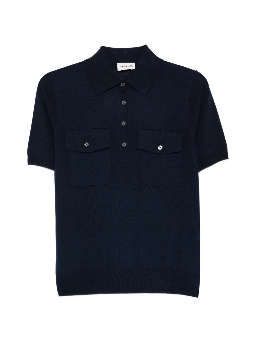 P.A.R.O.S.H. pocket knitted polo top - Blu