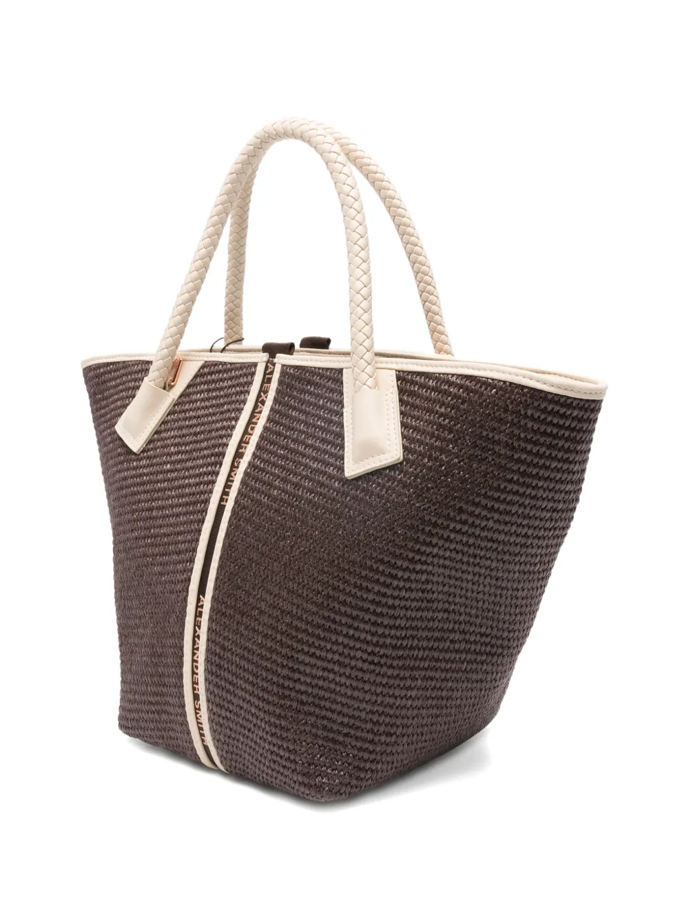 Large Lauren Braided-Handle Tote Bag