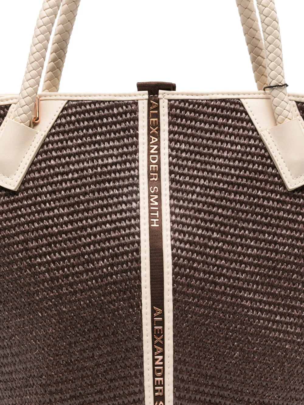 Large Lauren Braided-Handle Tote Bag