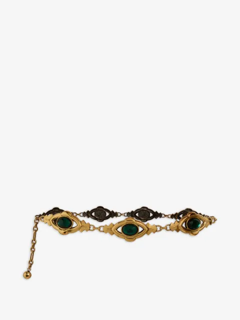 ETRO metal belt with cabochon stones